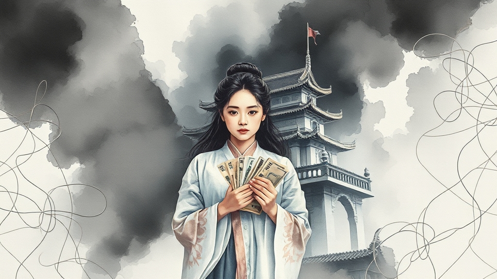 통일교 관계: 압수수색 내용 (watercolor 스타일)