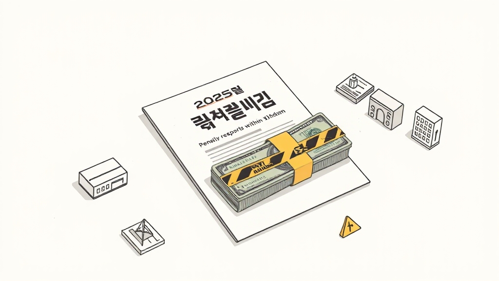 2025년 본격 시행, 과태료 주의! (illustration 스타일)