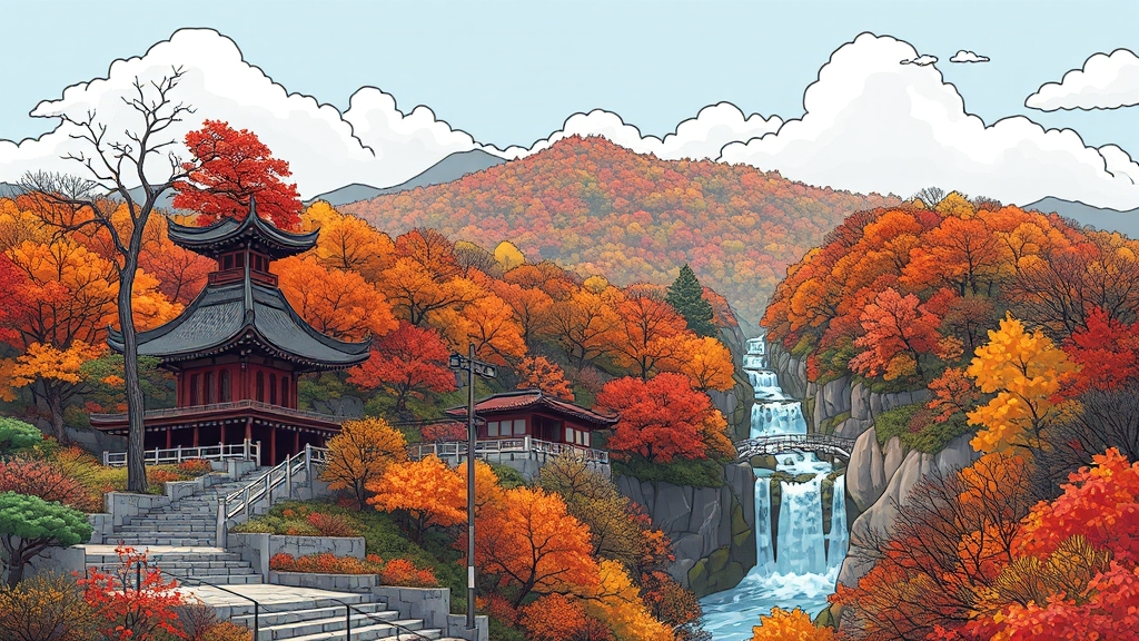 주변 관광 명소 추천 (cartoon 스타일)