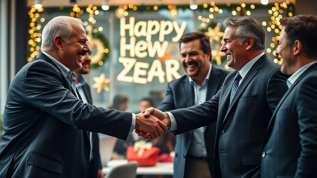 동료 및 거래처를 위한 새해 인사말 (realistic 스타일)