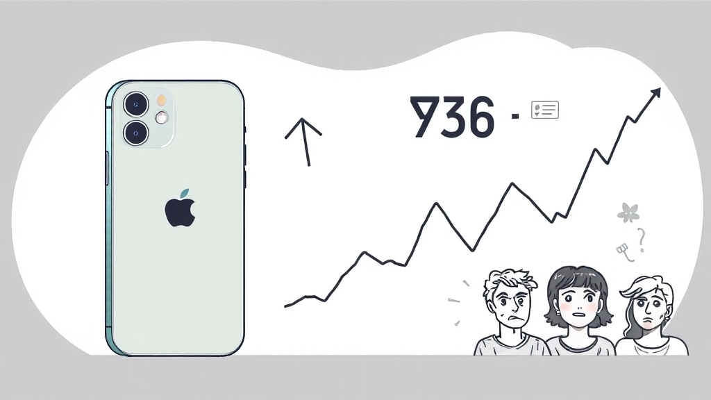 아이폰 중고 가격 하락 원인 분석 및 전망 (illustration 스타일)