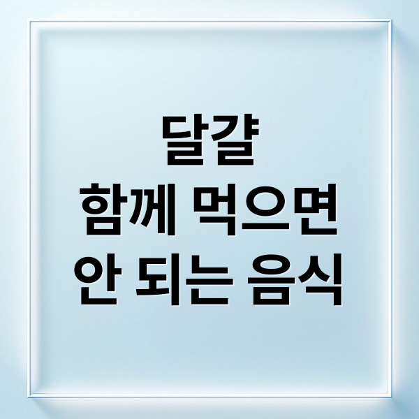 달걀
함께 먹으면
안 되는 음식 (달걀과 같이 먹으면 안되는 음식)