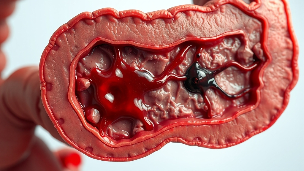 혈변색깔별 원인 분석 (realistic 스타일)