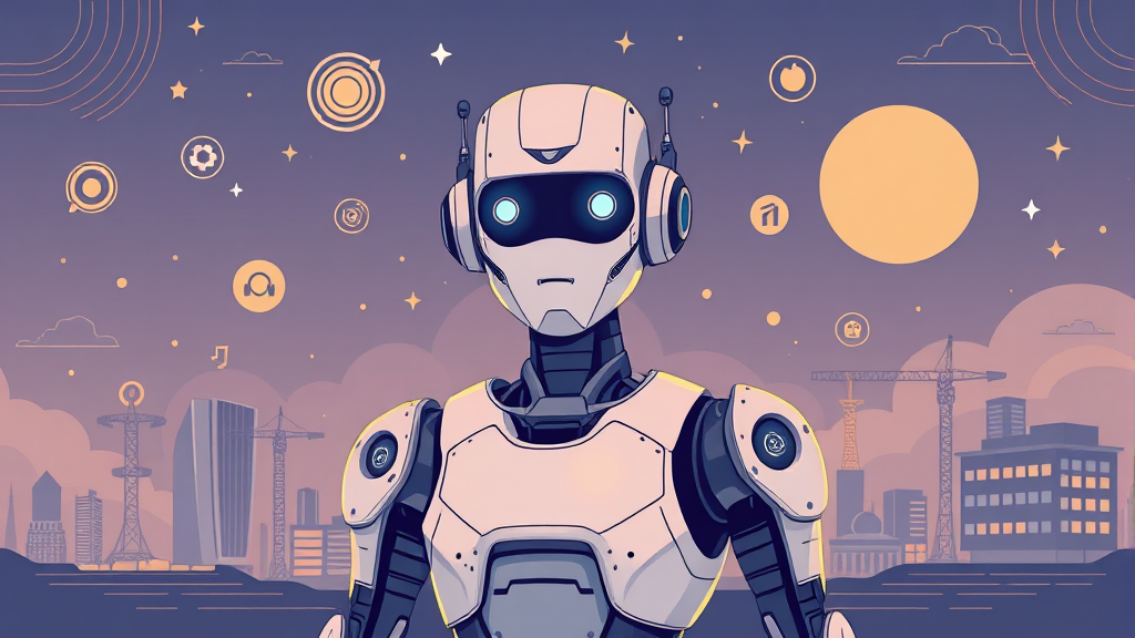 국내 로봇 관련 기업 및 투자 전략 (illustration 스타일)