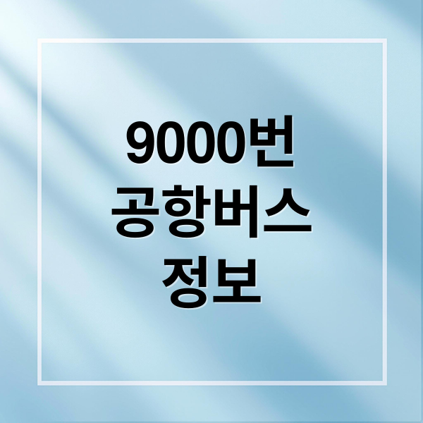 9000번
공항버스
정보 (9000번 공항버스 노선 시간표)