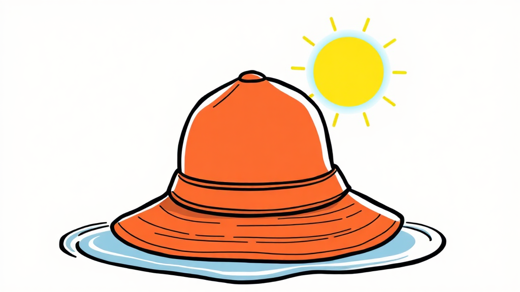 버킷햇 세탁법: 손세탁 vs 세탁기 (cartoon 스타일)