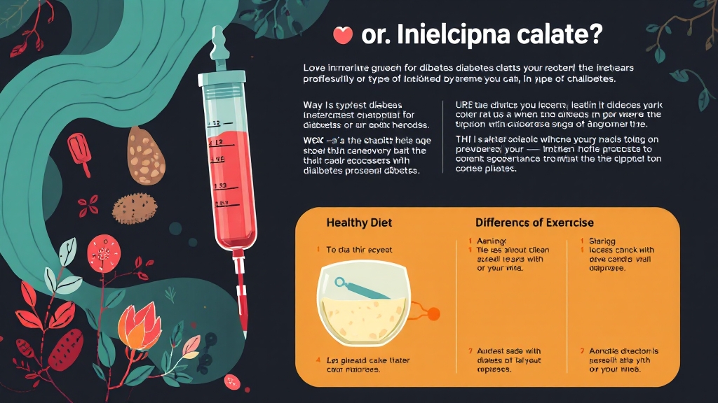 당뇨병 종류별 차이점 (illustration 스타일)