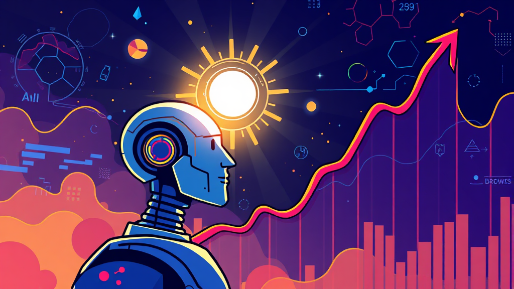 AI가 주가 예측에 활용되는 원리 (cartoon 스타일)