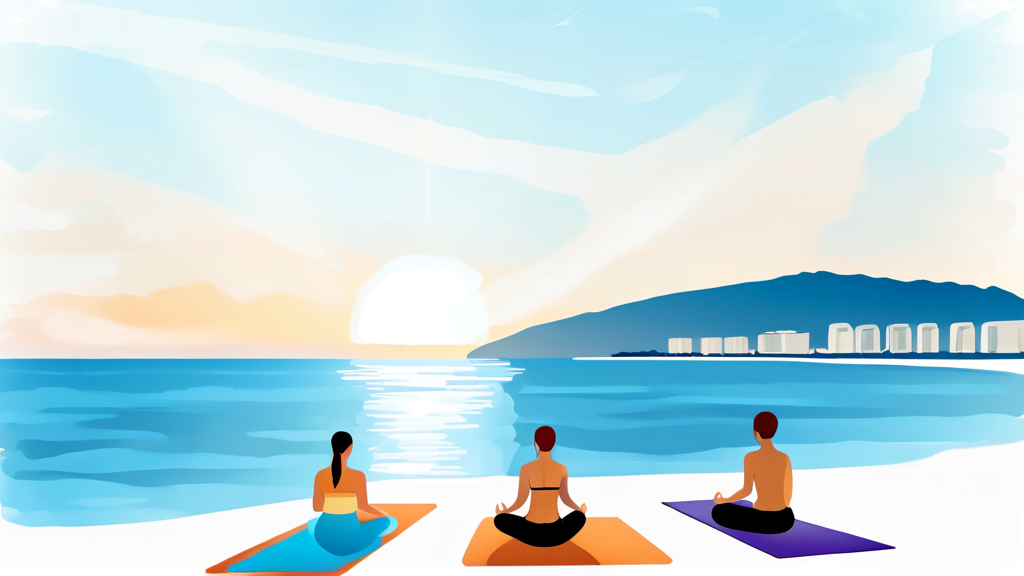 부산 해양치유와 함께하는 알찬 여행 계획 (watercolor 스타일)