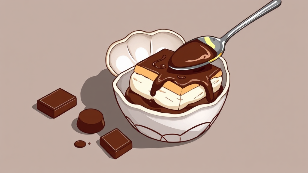 깨먹는 티라미수의 의미와 맛 (illustration 스타일)