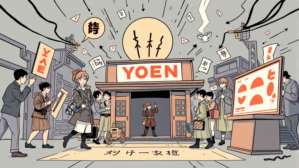 사고 발생 경위: 반값 엔화 환전의 전말 (illustration 스타일)