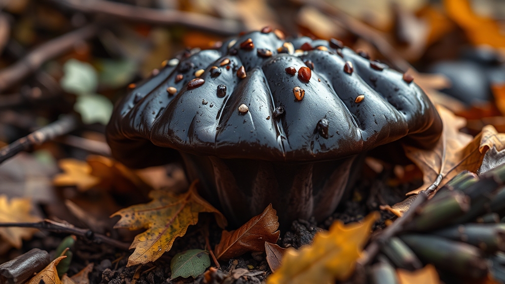 능이버섯, 제대로 고르는 법은? (realistic 스타일)