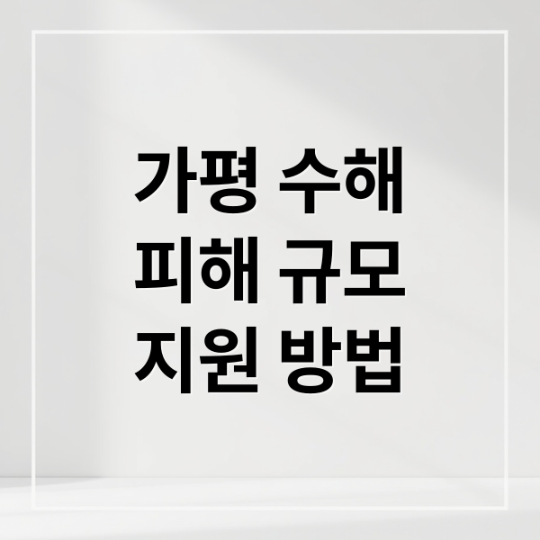 가평 수해
피해 규모
지원 방법 (가평 수해복구)