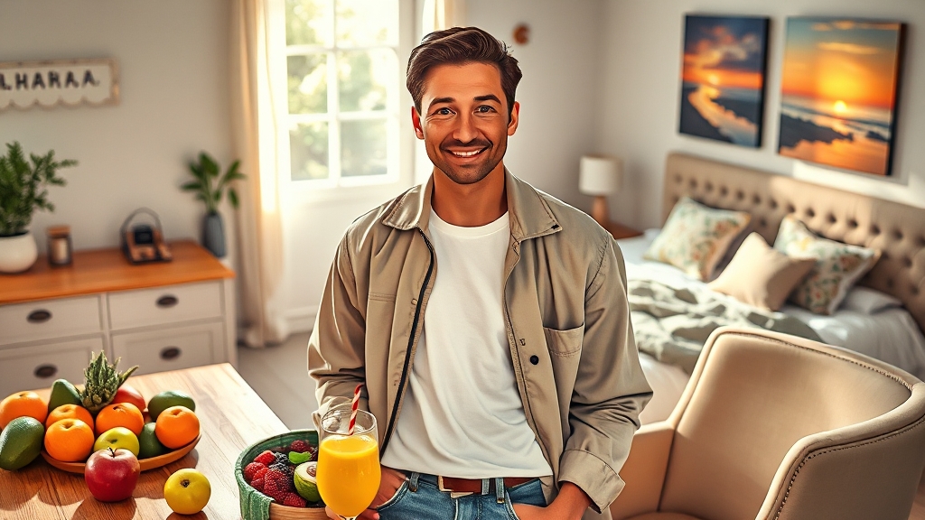 피로 해소 생활 습관 (realistic 스타일)