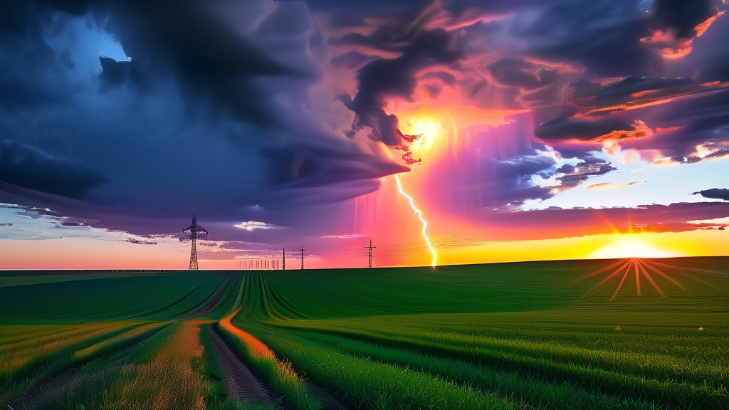 AI 시대, 에너지 수요와 공급의 과제 (realistic 스타일)