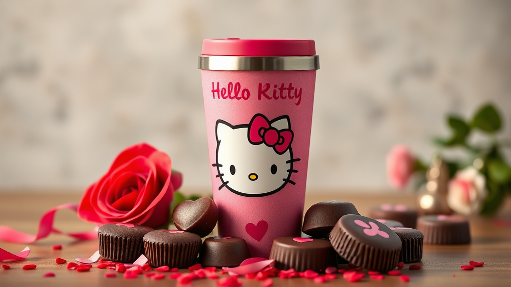 특별한 날, 키티 텀블러로 마음 전하기 (realistic 스타일)