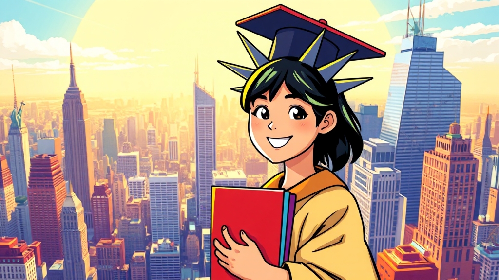 F1 비자, 무엇이 중요할까요? (cartoon 스타일)