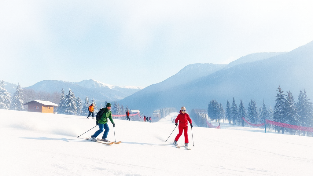 스키장 개장일, 왜 중요할까? (watercolor 스타일)