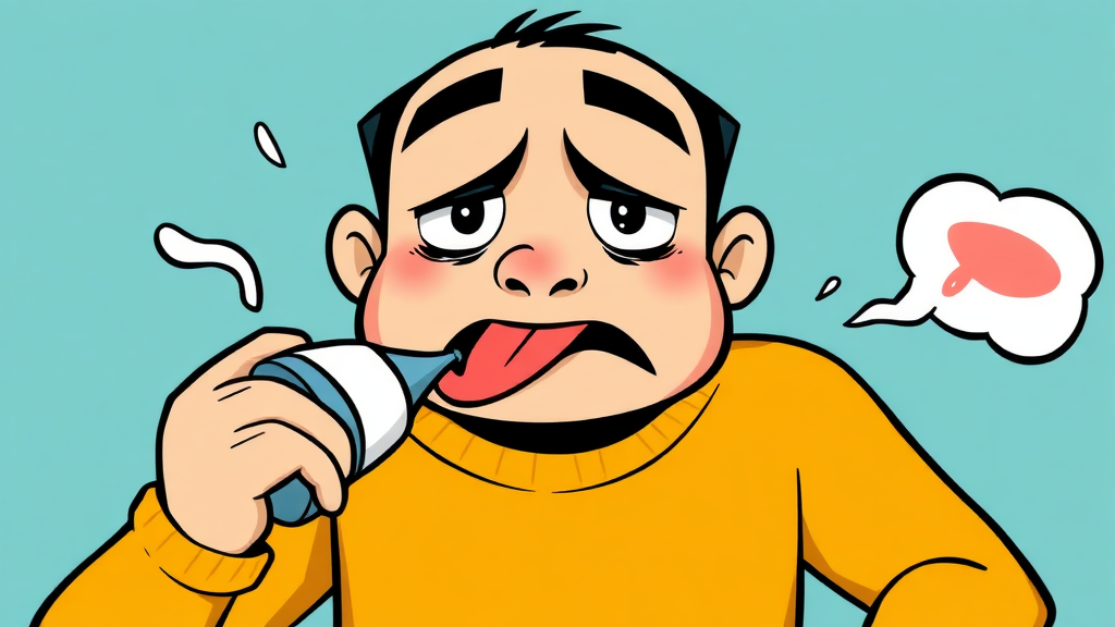 입냄새 자가 진단: 내 입냄새는 어느 정도? (cartoon 스타일)