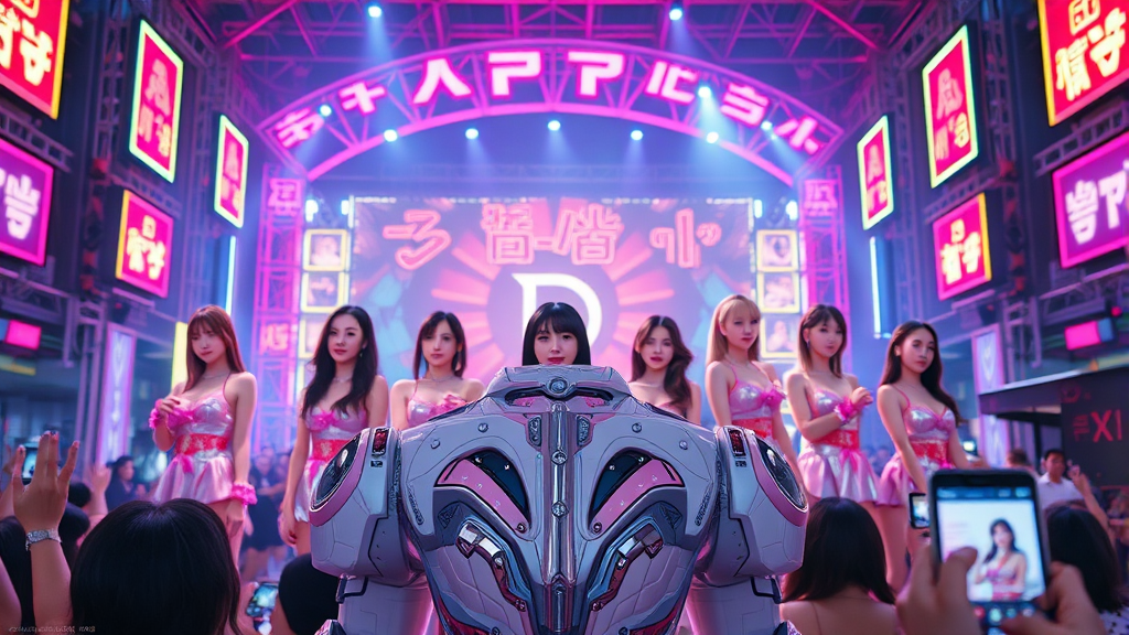 AI 엔터 시장, 경쟁 구도 & 주요 플레이어 (realistic 스타일)