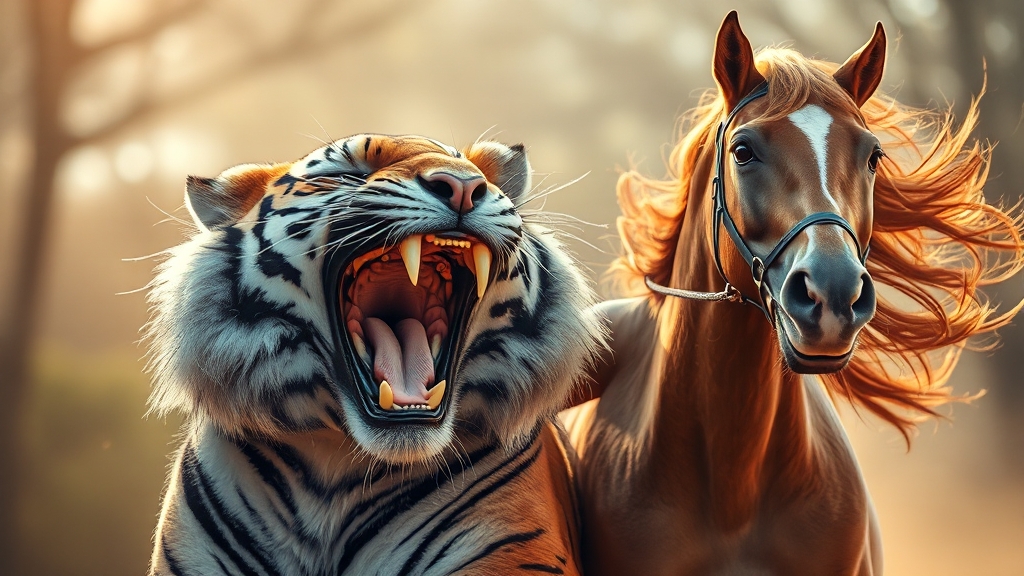 호랑이띠 궁합: 잘 맞는 띠는? (realistic 스타일)