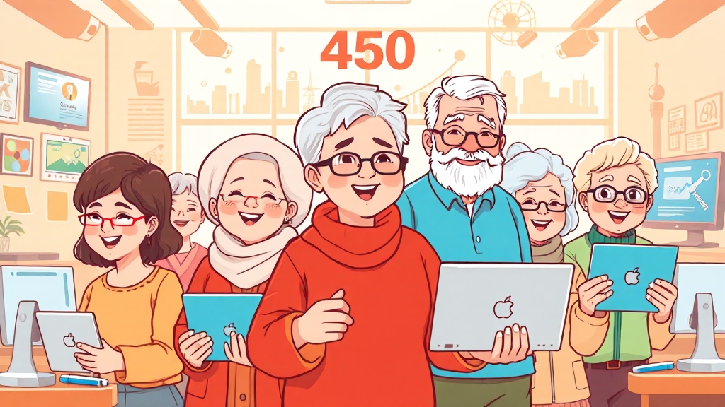 서울런 4050 소개 (cartoon 스타일)