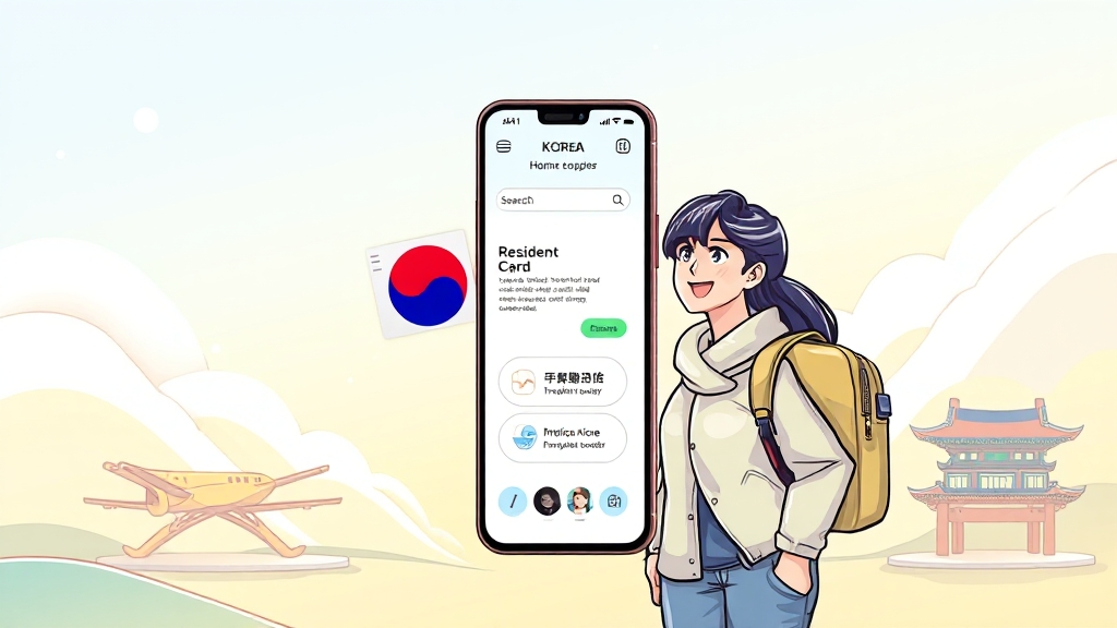 ‘비짓코리아’ 앱 연동 (illustration 스타일)