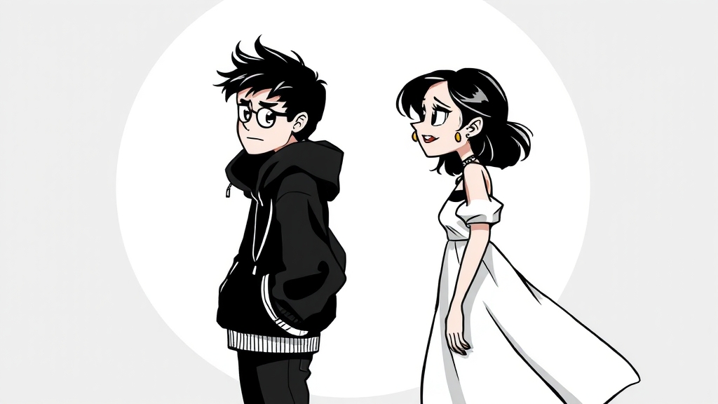 FWB 관계의 감정적 그림자 (cartoon 스타일)