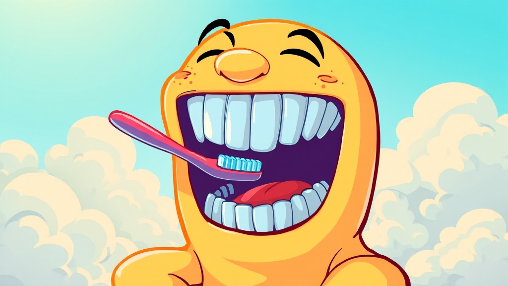 잇몸 건강, 자가 관리법 (cartoon 스타일)