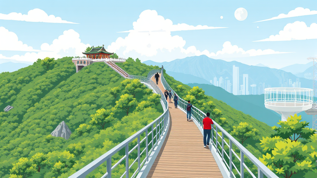 용마산 스카이워크, 최적의 코스 선택 가이드 (illustration 스타일)