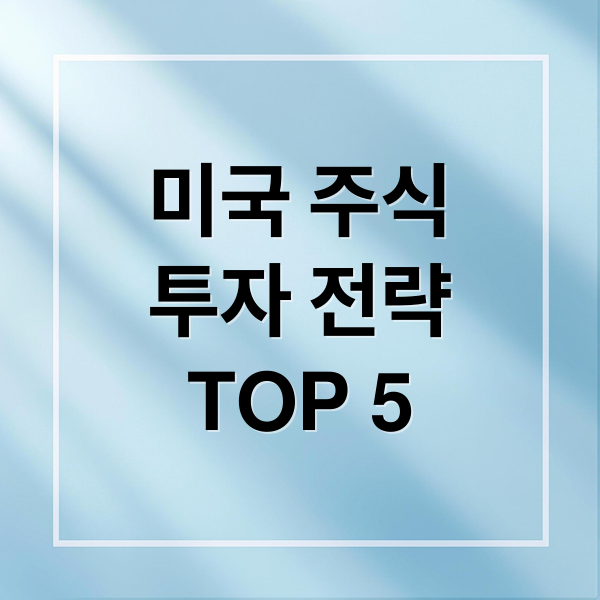 미국 주식
투자 전략
TOP 5 (미국 주식 투자)