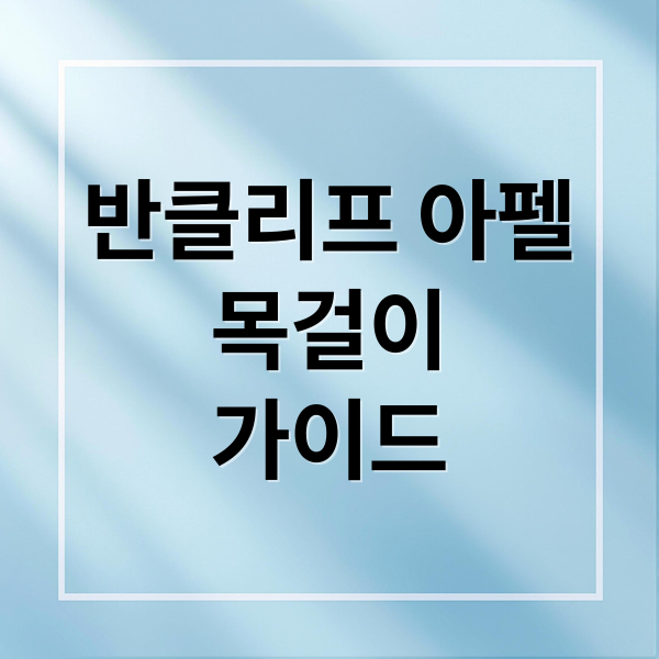 반클리프 아펠
목걸이
가이드 (반클리프 목걸이)