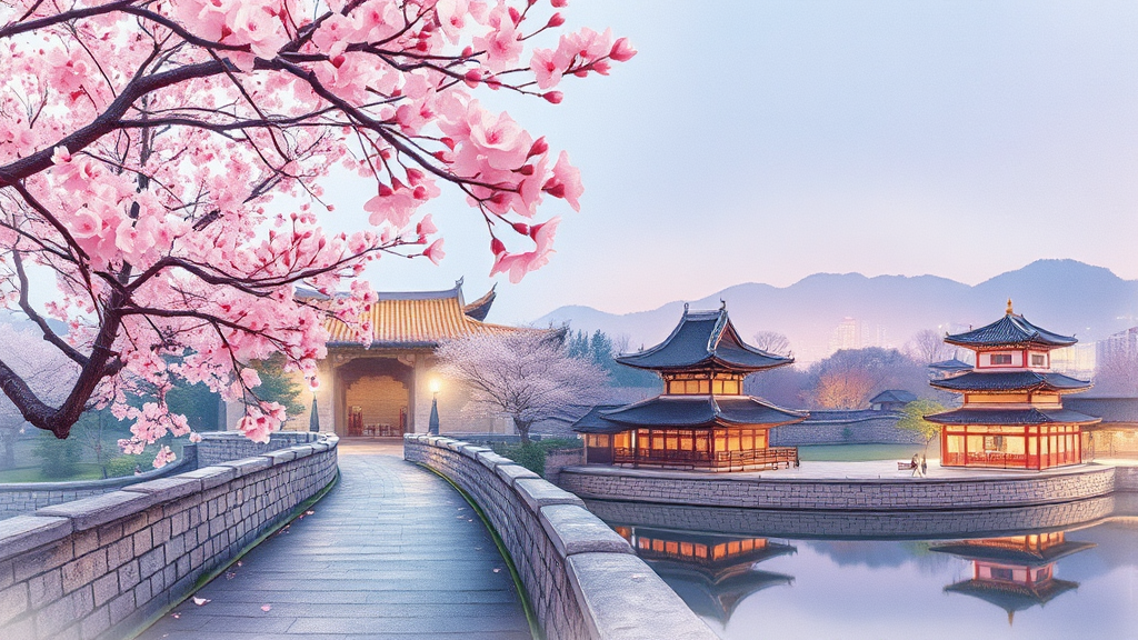 인생샷 명소와 함께하는 경주 여행 코스 추천 (watercolor 스타일)