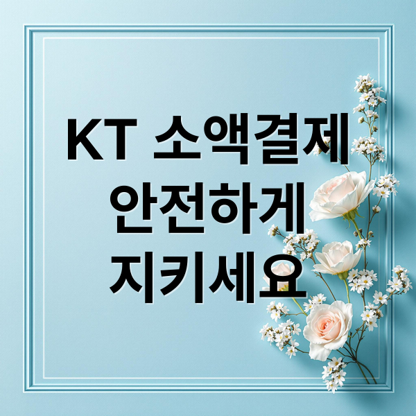 KT 소액결제
안전하게
지키세요 (kt 소액결제 차단)