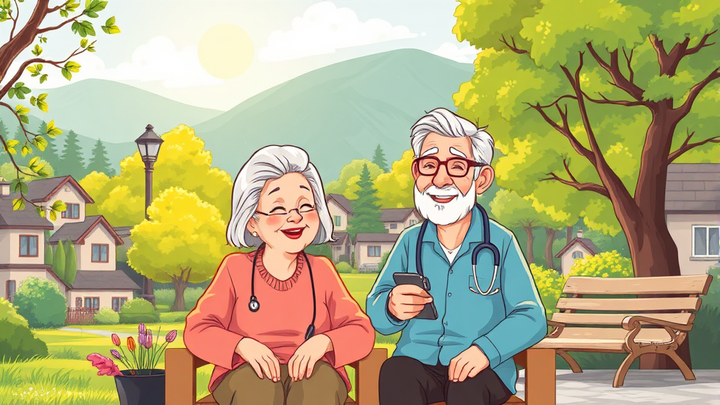 실버타운 선택 시 고려사항 (cartoon 스타일)