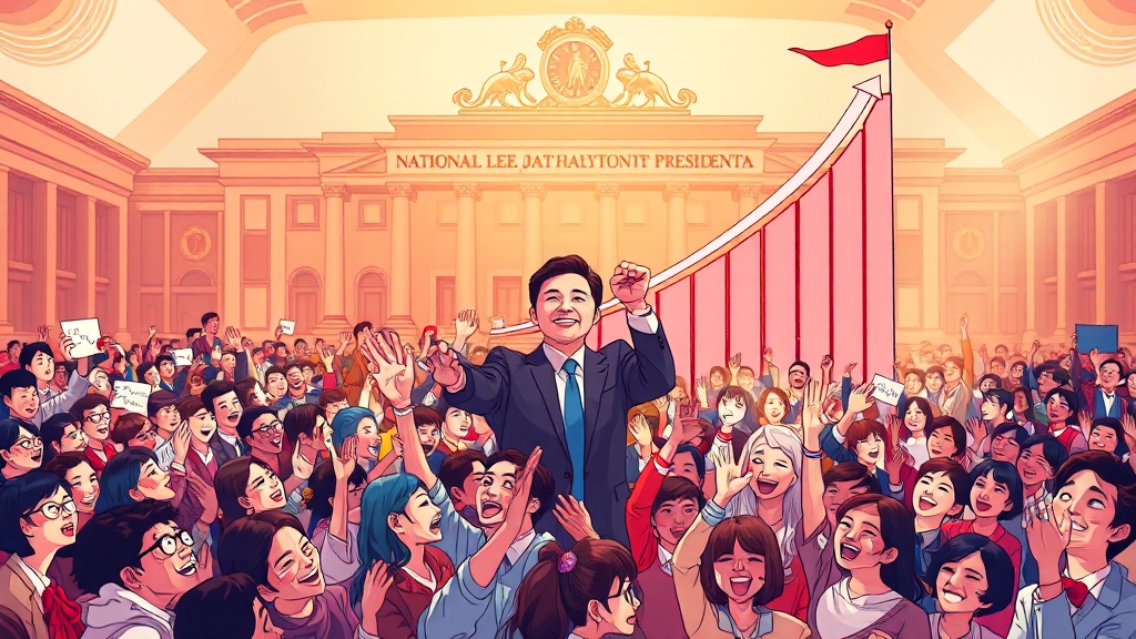 대선 결과, 누가 웃었을까? (illustration 스타일)