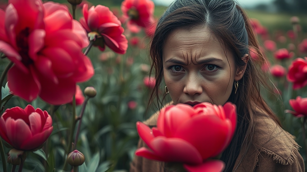 작약 섭취 시 주의사항 및 부작용 (realistic 스타일)