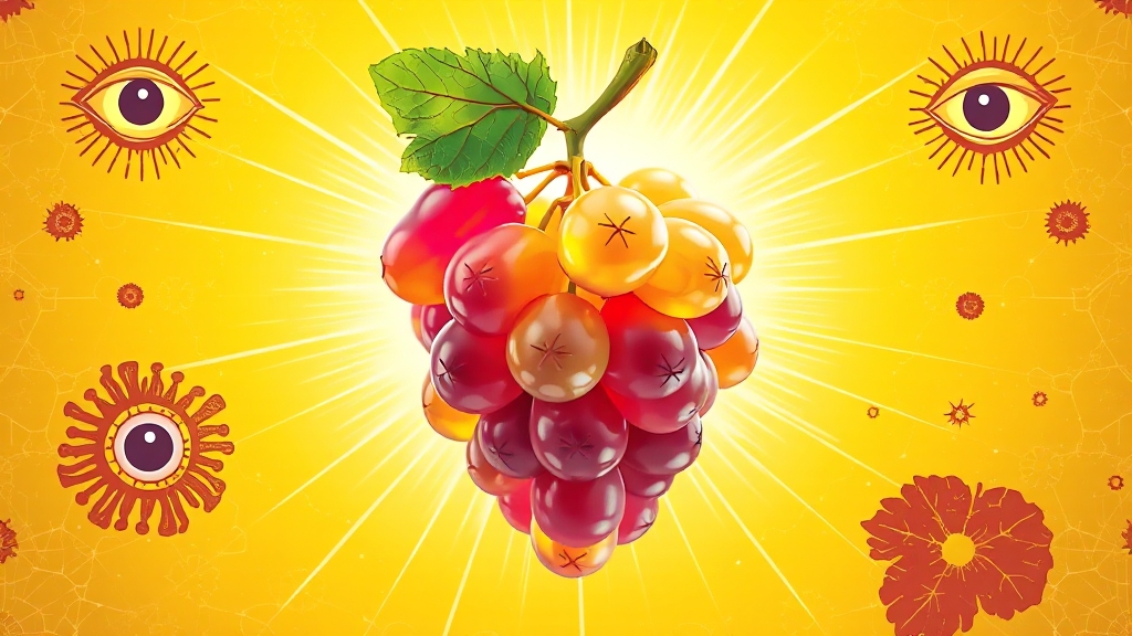 샤인머스켓 효능: 건강에 미치는 영향 (illustration 스타일)