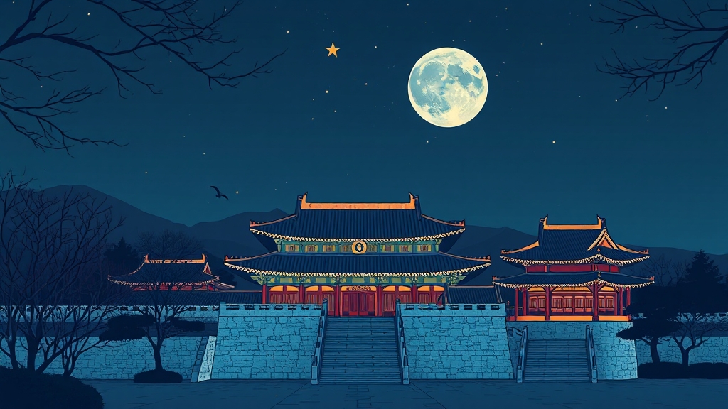 고궁별 특징 및 관람 포인트 (illustration 스타일)