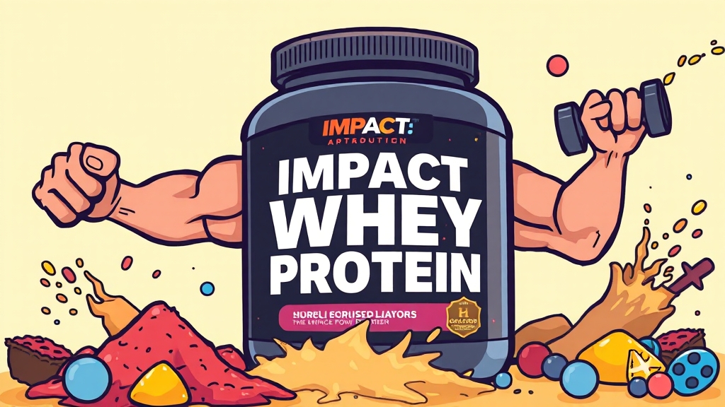 임팩트 웨이 프로틴: 종류와 특징 (cartoon 스타일)