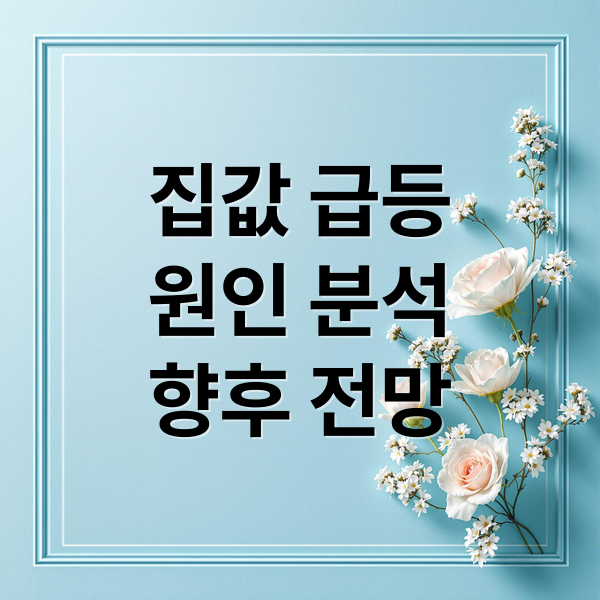 집값 급등
원인 분석
향후 전망 (집값 전셋값 급등)