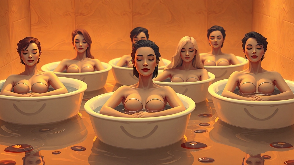 생활 습관 & 좌욕으로 증상 완화 (illustration 스타일)