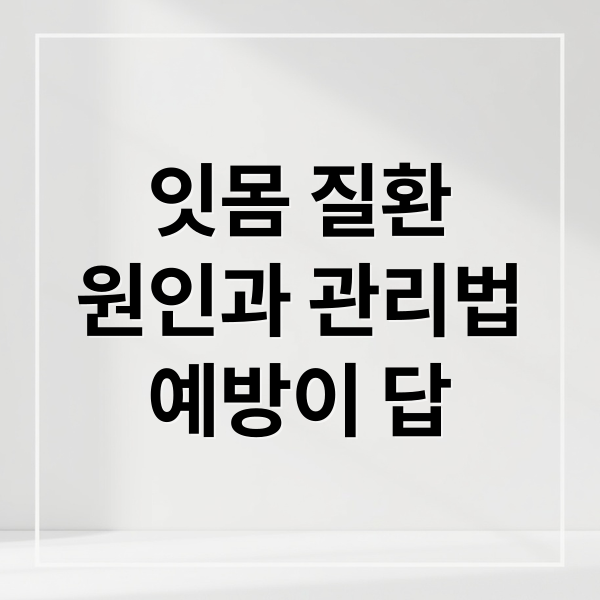 잇몸 질환
원인과 관리법
예방이 답 (잇몸약 추천)