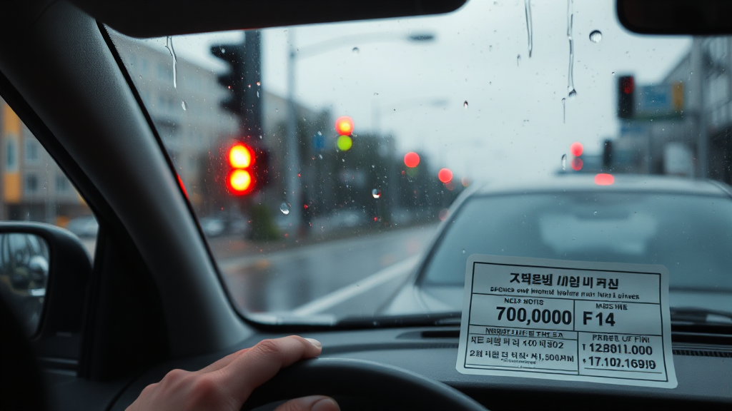 일반 도로 신호위반, 과태료는? (realistic 스타일)