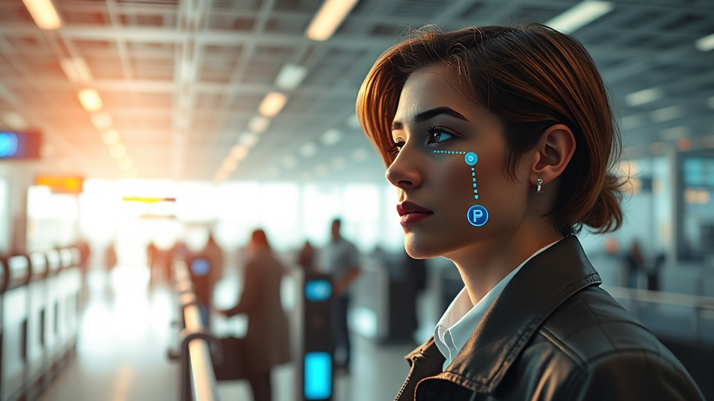 공항 도착 후, 스마트패스 활용법 (realistic 스타일)