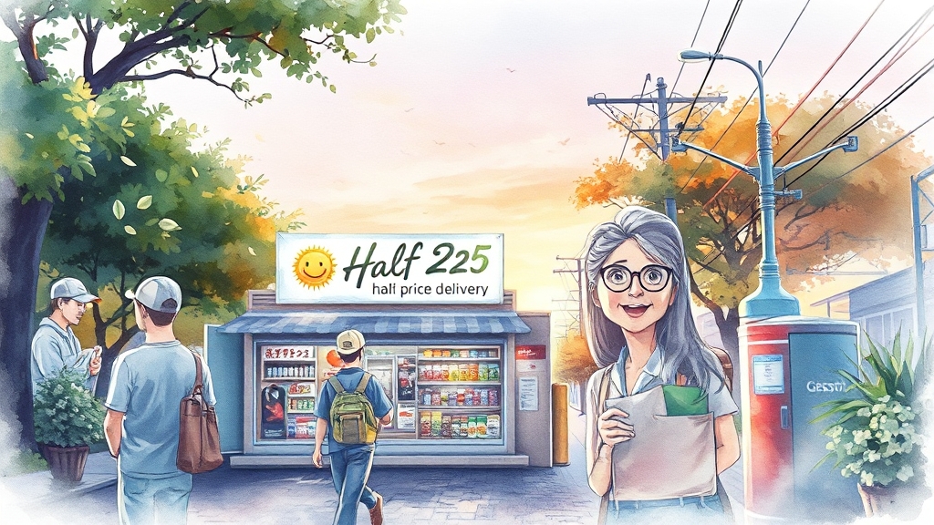 반값택배란 무엇일까요? (watercolor 스타일)