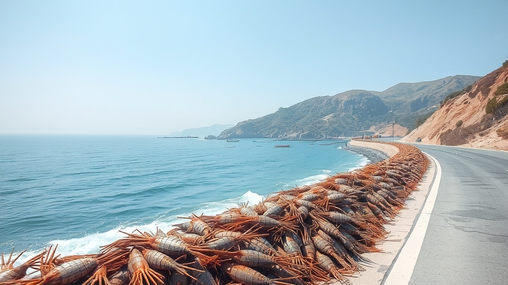 시흥 해안도로와 성산포 (watercolor 스타일)