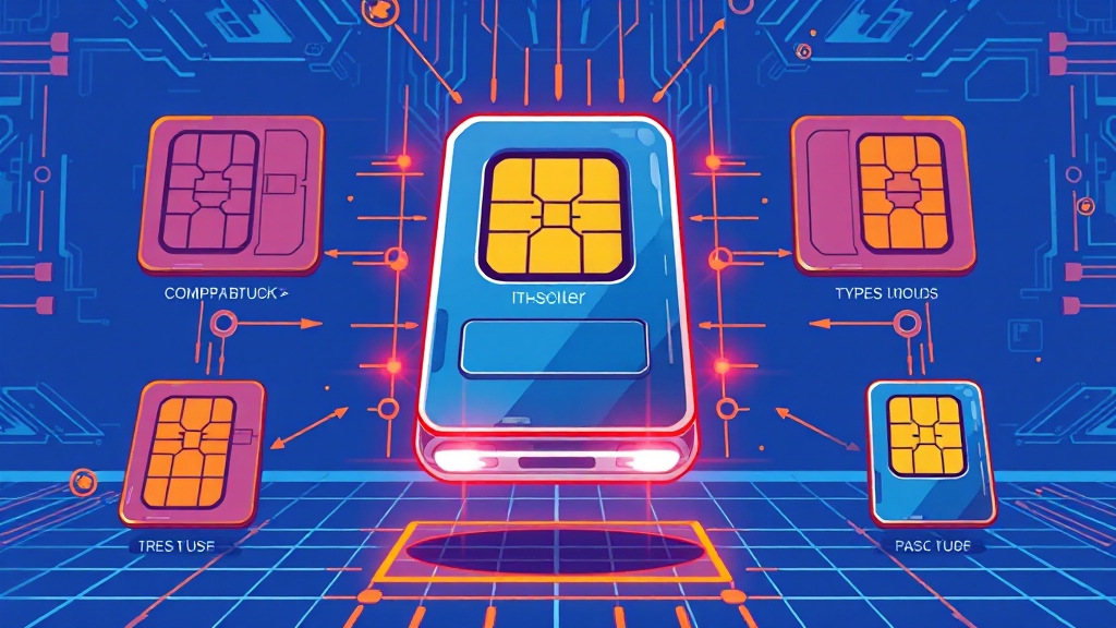 SK 알뜰폰 유심 호환 기기 (cartoon 스타일)