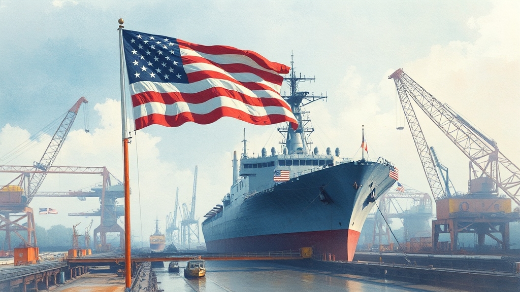 조선업 투자 협력 논의 (watercolor 스타일)