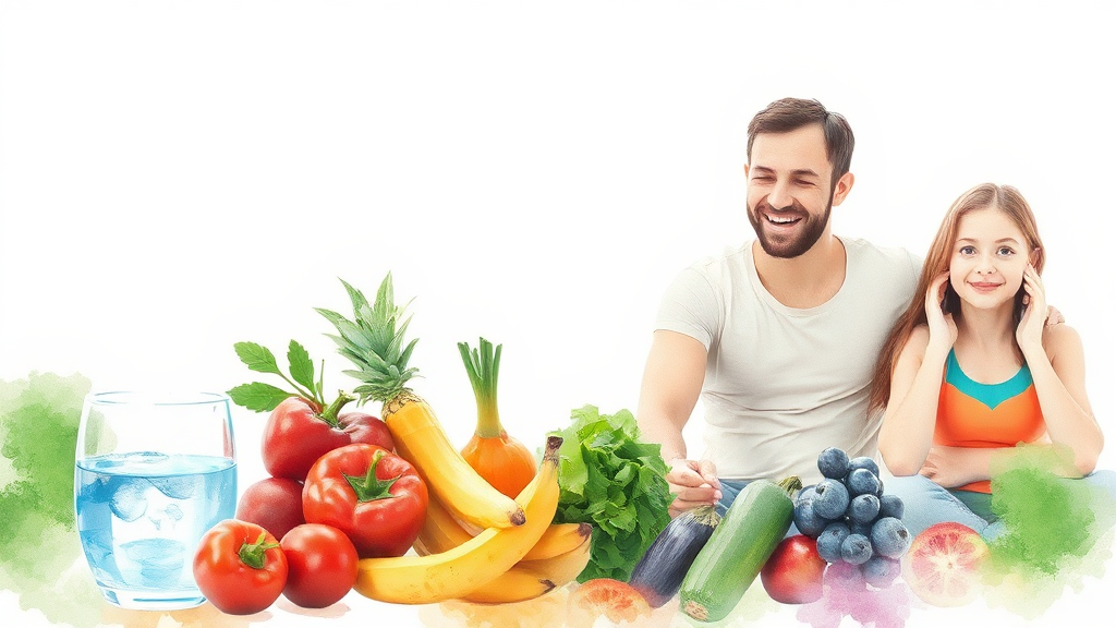 맹장염 예방 및 생활 습관 (watercolor 스타일)